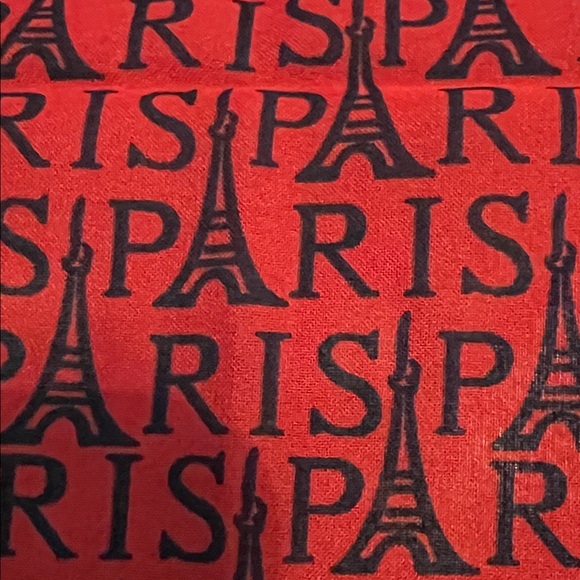 Red and Black Patricia Paris Print Scarf - Picture 4 of 4